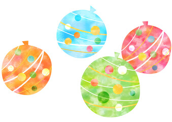 夏の水彩 水風船 ヨーヨー