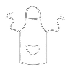  Vector illustration of a black kitchen apron