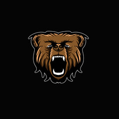 bear head mascot vector illustration
