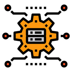 Database filled outline icon