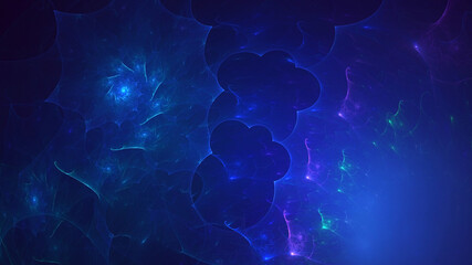 3D rendering abstract colorful fractal light background