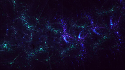 3D rendering abstract multicolor fractal light background
