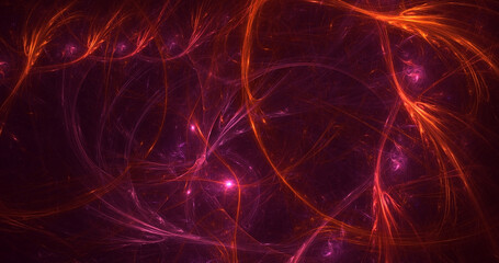 3D rendering abstract multicolor fractal light background