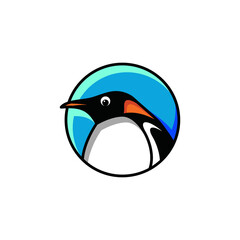 Simple Mascot Vector Logo Design of Penguin