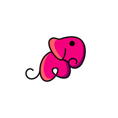 Simple Mascot Vector Logo Design of Elephant