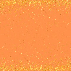 Bright orange colors and small yellow glitter background