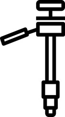 monopod outline icon