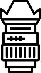 dslr camera lens outline icon