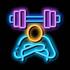 inaction in sports neon light sign vector. Glowing bright icon inaction in sports sign. transparent symbol illustration