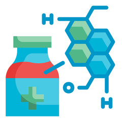chemistry formula flat icon
