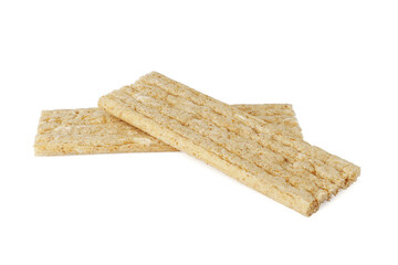 crispbread isolated on white . wholemeal diet crackers
