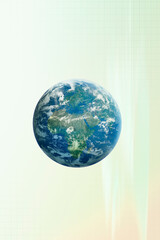 地球　世界　ワールド　通信　ネットワーク　DX　デジタル　テクノロジー　ビジネス　国際　空間　ブルー