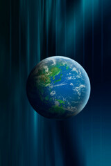 地球　世界　ワールド　通信　ネットワーク　DX　デジタル　テクノロジー　ビジネス　国際　空間　ブルー