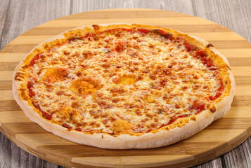 Italian traditional Pizza Margarita with cheese