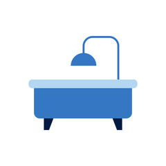 Bath tub icon in color icon, isolated on white background 
