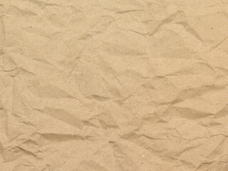 Crumpled Cardboard Paper Texture, Abstract Kraft Textured Paper