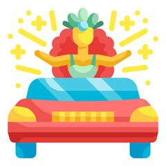 parade car flat icon