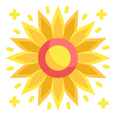 sunflower flat icon