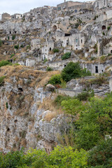 Fototapeta premium Sasso Caveoso is not a renovated part of Sassi di Matera, the historical district of Matera. Basilicata. Italy
