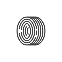 Wire reel line icon