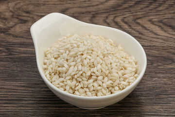 Raw arborio rice for Risotto