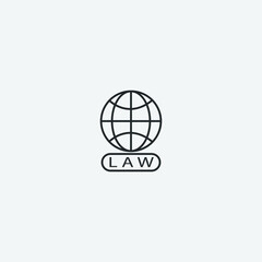 Law vector icon for web and design