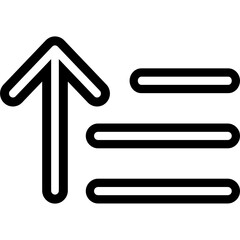 ascending icon vector