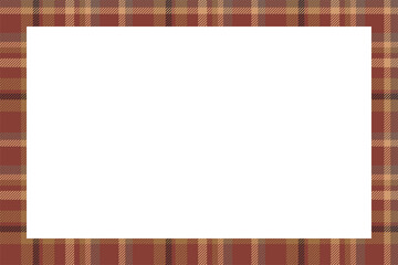 Vintage frame vector. Scottish border pattern retro style. Tartan plaid ornament.