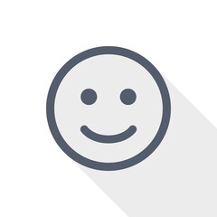 Smile, happy concept, cheerful, emoticon flat design vector illustration