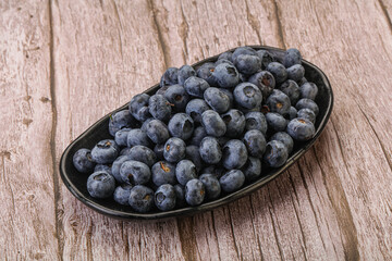 Ripe sweet tasty blueberries heap