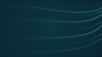 Abstract background with lines vector. Dynamic particles sound wave flowing over light with smooth curvy shape dots fluid array 3d shape.