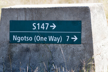 Kruger National Park: road sign