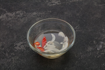 Vietnamese vinegar sauce with chili