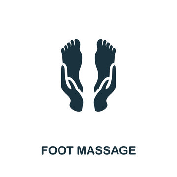 Foot Massage icon. Monochrome simple element from therapy collection. Creative Foot Massage icon for web design, templates, infographics and more