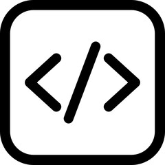 Obraz premium programming code icon vector