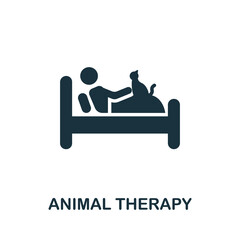 Animal Therapy icon. Monochrome simple element from therapy collection. Creative Animal Therapy icon for web design, templates, infographics and more