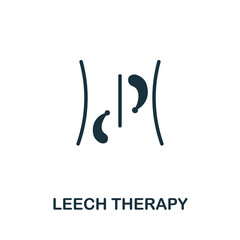 Leech Therapy icon. Monochrome simple element from therapy collection. Creative Leech Therapy icon for web design, templates, infographics and more