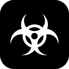 biohazard warning sign icon vector