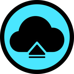 cloud download icon vector