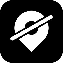 location off icon vector