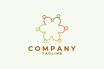 circular people logo, network or communication. logos for business.