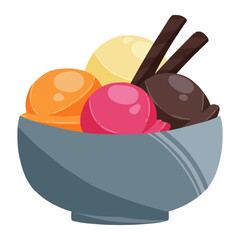 ice cream of dessert illustration