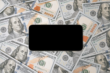 Concept of fintech mobile application. Financial technology innovation in smartphone. Mockup of business app.