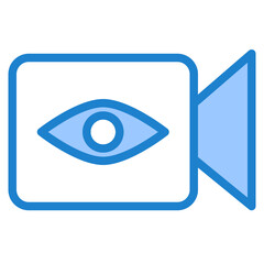 Live video blue style icon