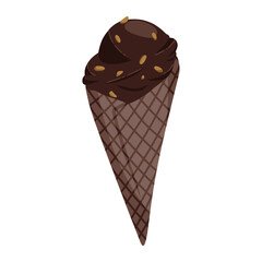 ice cream cone of dessert illustration
