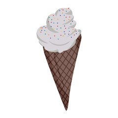 ice cream cone of dessert illustration