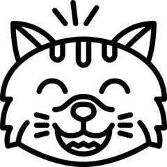 grinning outline icon