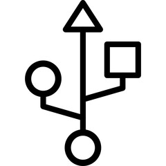 usb symbol icon vector