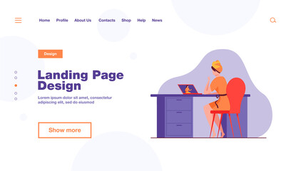 Female friends chatting online. Woman with towel on head using laptop for video call flat vector illustration. Communication, internet concept for banner, website design or landing web page