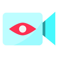 Live video flat style icon